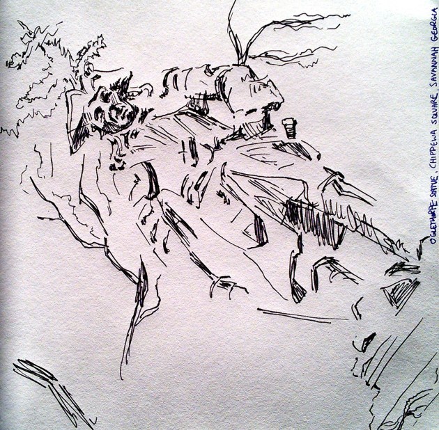 OGLETHORPE STATUE / CHIPPEWA SQUARE / SAVANNAH,&nbsp;GA