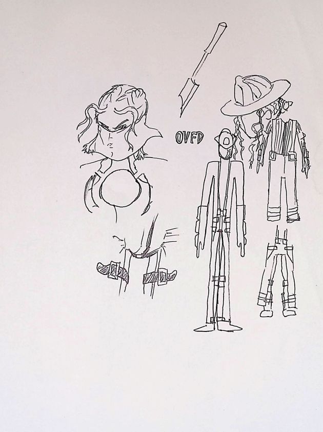 FLAME/SCARLET REDESIGN / PEN &&nbsp;INK