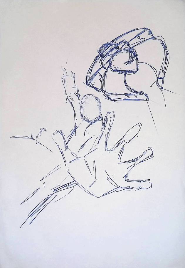 CHARACTER STUDY & VEHICLE / BLUE PEN &&nbsp;INK