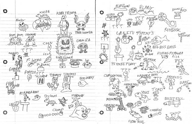 MARIO BROS. CHARACTERS /&nbsp;PENCIL