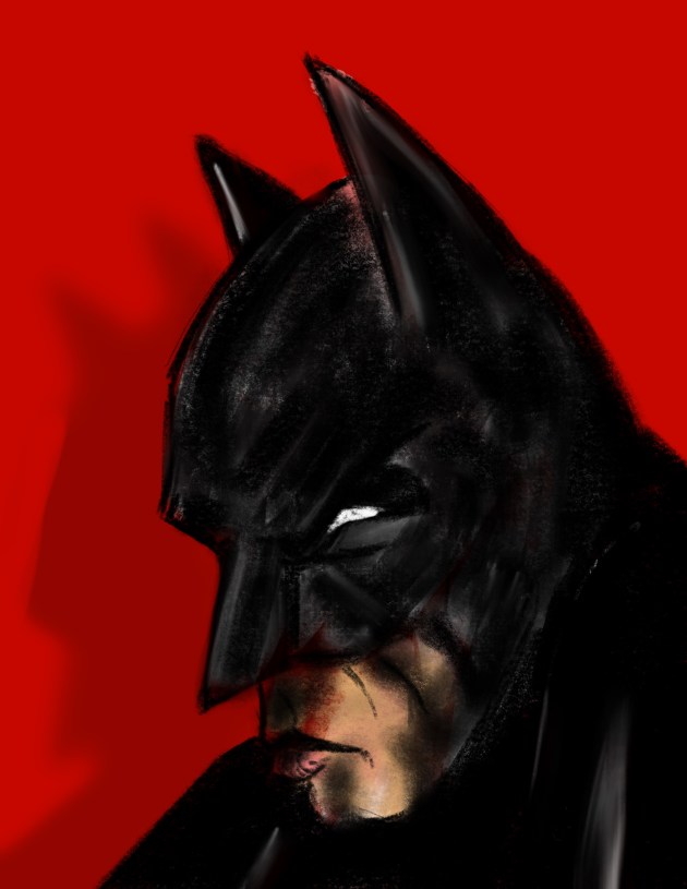 BATMAN ON RED / DIGITAL&nbsp;INK